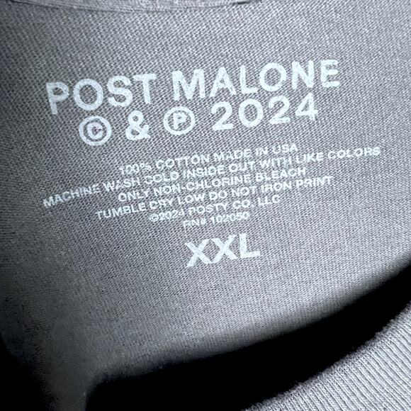 NWOT Post Malone LS Promo Shirt Country Album VIP Concert Tour Rock XXL - Picture 6 of 6